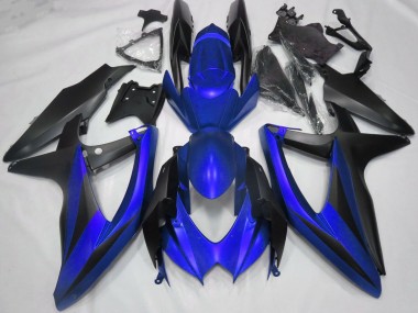 Wholesale 2008-2010 Suzuki GSXR 600 / GSXR 750 Motorcycle Fairings - Blue Matte Black