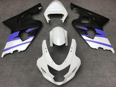 Wholesale 2004-2005 Suzuki GSXR 600 / GSXR 750 Motorcycle Fairings - White Blue Matte Black