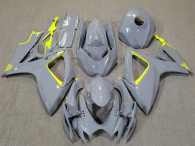 Wholesale 2006-2007 Suzuki GSXR 600 / GSXR 750 Motorcycle Fairings - Nardo Grey High Viz Yellow