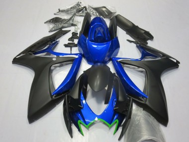 Wholesale 2006-2007 Suzuki GSXR 600 / GSXR 750 Motorcycle Fairings - Blue Matte Black Green OEM Style