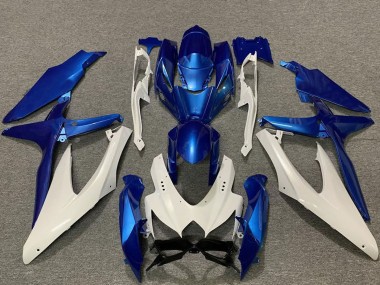 Wholesale 2008-2010 Suzuki GSXR 600 / GSXR 750 Motorcycle Fairings - White Blue
