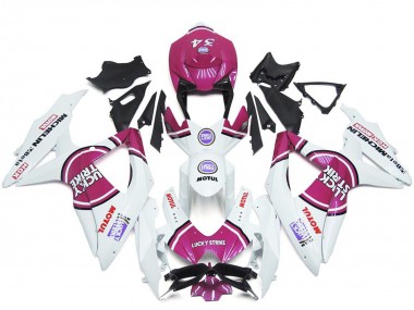 Wholesale 2008-2010 Suzuki GSXR 600 / GSXR 750 Motorcycle Fairings - White Pink Motul Lucky Strike 34