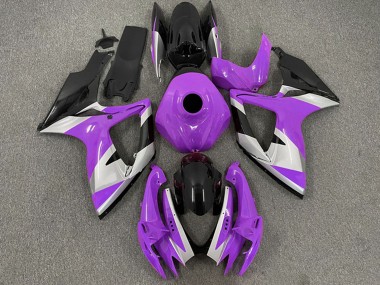 Wholesale 2006-2007 Suzuki GSXR 600 / GSXR 750 Motorcycle Fairings - Purple Silver Glossy Black