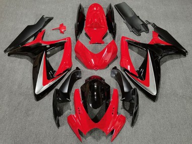 Wholesale 2006-2007 Suzuki GSXR 600 / GSXR 750 Motorcycle Fairings - Red Grey Glossy Black OEM Style