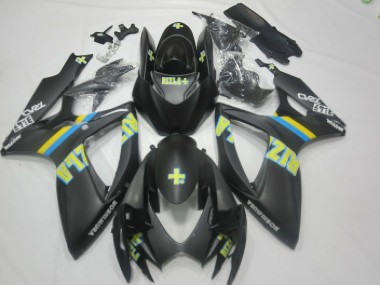 Wholesale 2006-2007 Suzuki GSXR 600 / GSXR 750 Motorcycle Fairings - Matte Black Blue Yellow Rizla