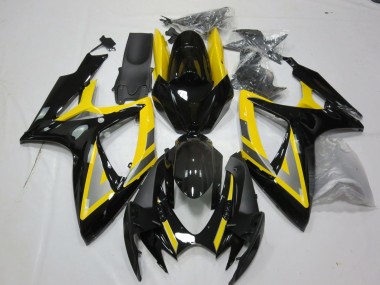Wholesale 2006-2007 Suzuki GSXR 600 / GSXR 750 Motorcycle Fairings - Yellow Silver Glossy Black