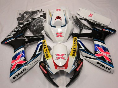 Wholesale 2006-2007 Suzuki GSXR 600 / GSXR 750 Motorcycle Fairings - White Red Blue Yellow Dark Dog X 76 BRUX