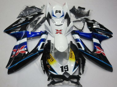 Wholesale 2008-2010 Suzuki GSXR 600 / GSXR 750 Motorcycle Fairings - White Blue Black Yellow Red X Dark Dog 19
