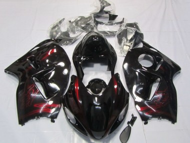 Wholesale 1996-2007 Suzuki GSXR 1300 Motorcycle Fairings - Red Glossy Black