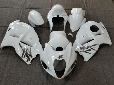Wholesale 1996-2007 Suzuki GSXR 1300 Motorcycle Fairings - White OEM Style with Silver Decals