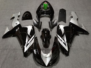 Wholesale 2006-2007 Kawasaki ZX10R Motorcycle Fairings - Glossy Black Silver