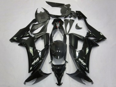Wholesale 2008-2010 Kawasaki ZX10R Motorcycle Fairings - Glossy Black Matte Black White Decal