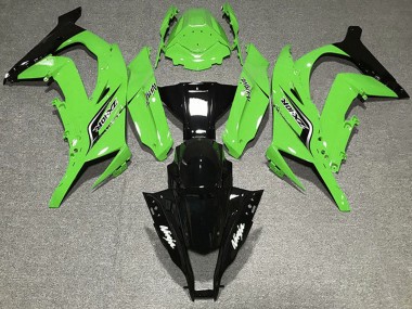 Wholesale 2011-2015 Kawasaki ZX10R Motorcycle Fairings - Green Glossy Black