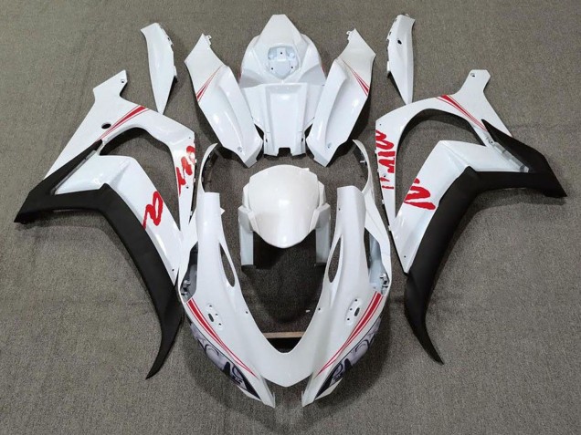 2016-2020 Kawasaki ZX10R Motorcycle Fairings - Pearl White Black Red