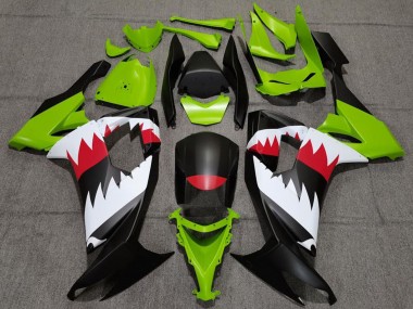 Wholesale 2008-2010 Kawasaki ZX10R Motorcycle Fairings - Green Matte Black Red White Shark