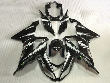 Wholesale 2013-2018 Kawasaki ZX6R Motorcycle Fairings - Glossy Black White