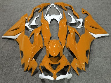 Wholesale 2019-2022 Kawasaki ZX6R Motorcycle Fairings - White Orange