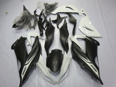 Wholesale 2013-2018 Kawasaki ZX6R Motorcycle Fairings - White Matte Black