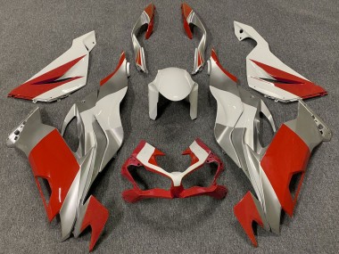 Wholesale 2019-2022 Kawasaki ZX6R Motorcycle Fairings - White Silver Red