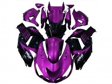 Wholesale 2006-2011 Kawasaki ZX14R Motorcycle Fairings - Purple Glossy Black White Ninja