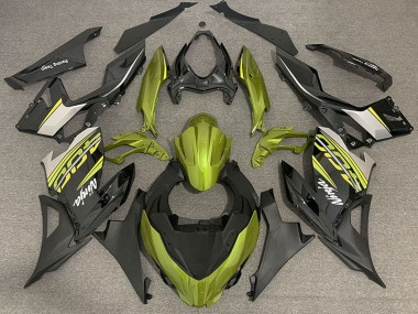 Wholesale 2018-2024 Kawasaki Ninja 400 Motorcycle Fairings - Liquid Yellow Glossy Black Matte Black OEM Style