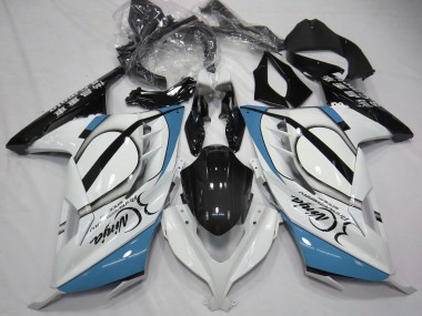 Wholesale 2013-2024 Kawasaki Ninja 300 Motorcycle Fairings - Glossy White Light Blue Black