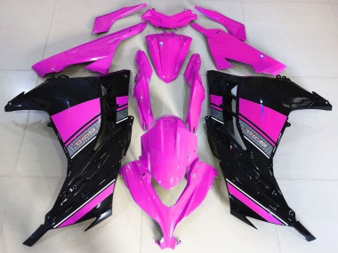 Wholesale 2013-2024 Kawasaki Ninja 300 Motorcycle Fairings - Hot Pink Black