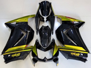 Wholesale 2008-2012 Kawasaki Ninja 250 Motorcycle Fairings - Glossy Black Yellow