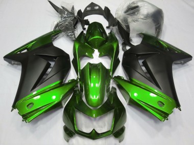 Wholesale 2008-2012 Kawasaki Ninja 250 Motorcycle Fairings - Green Matte Black