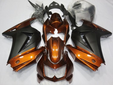 Wholesale 2008-2012 Kawasaki Ninja 250 Motorcycle Fairings - Orange Matte Black