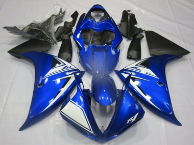 Wholesale 2012-2014 Yamaha R1 Motorcycle Fairings - Blue White Matte Black