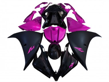 Wholesale 2012-2014 Yamaha R1 Motorcycle Fairings - Glossy Black Matte Black Pink