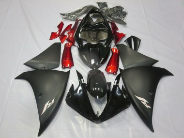 Wholesale 2012-2014 Yamaha R1 Motorcycle Fairings - Glossy Black Matte Black Red
