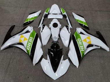 Wholesale 2015-2018 Yamaha R3 Motorcycle Fairings - White Green Glossy Black