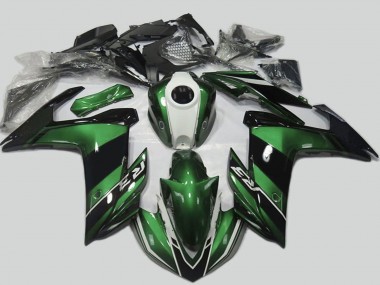 Wholesale 2015-2018 Yamaha R3 Motorcycle Fairing - Green White Glossy Black