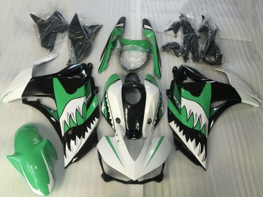 Wholesale 2015-2018 Yamaha R3 Motorcycle Fairing - White Green Black Shark