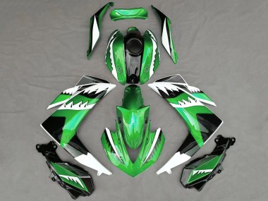 Wholesale 2015-2018 Yamaha R3 Motorcycle Fairings - Green White Black Shark