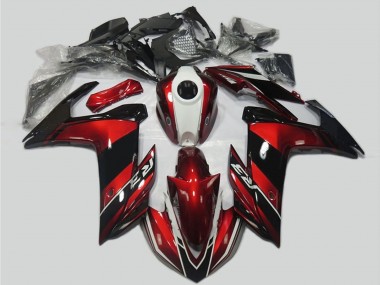Wholesale 2015-2018 Yamaha R3 Motorcycle Fairing Kits - Red White Glossy Black