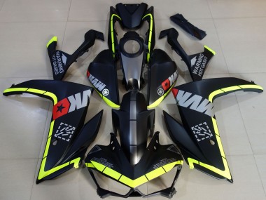 Wholesale 2015-2018 Yamaha R3 Motorcycle Fairings - Yellow Grey Matte Black Star