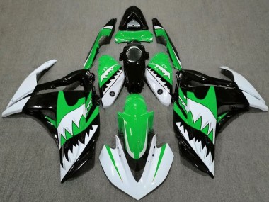 Wholesale 2015-2018 Yamaha R3 Motorcycle Fairings - White Green Black Shark