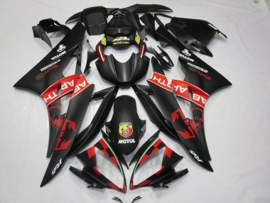 Wholesale 2006-2007 Yamaha R6 Motorcycle Fairings - Matte Black Red Abarth Motul Michelin