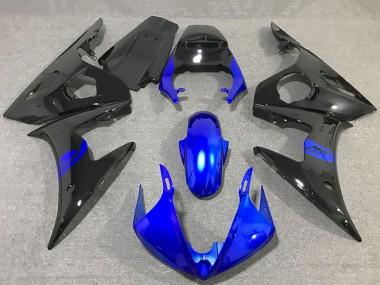 Wholesale 2003-2004 Yamaha R6 Motorcycle Fairings - Blue Glossy Black