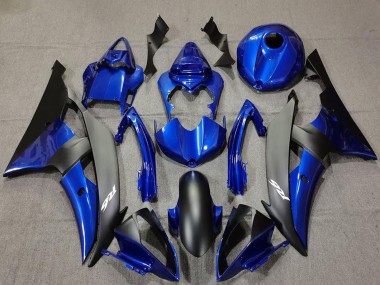 Wholesale 2008-2016 Yamaha R6 Motorcycle Fairings - Blue Matte Black White Decals