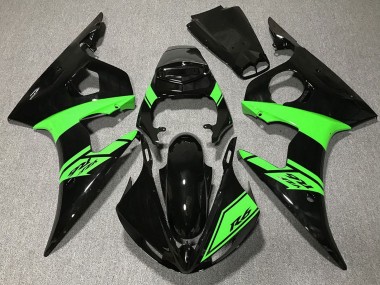 Wholesale 2003-2004 Yamaha R6 Motorcycle Fairings - Glossy Black Green