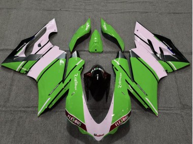 Wholesale 2015-2020 Ducati 959 1299 Motorcycle Fairings - White Green Glossy Black Unibat Flex-Box OEM Style