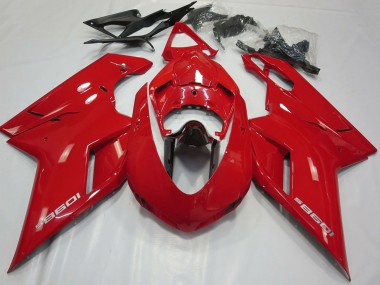 Wholesale 2007-2014 Ducati 1098 Motorcycle Fairings - Glossy Red Glossy Black