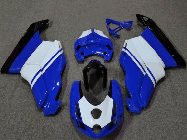 Wholesale 2003-2004 Ducati 749 999 Motorcycle Fairings - White Blue Glossy Black
