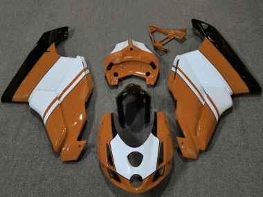 Wholesale 2003-2004 Ducati 749 999 Motorcycle Fairings - White Orange Glossy Black