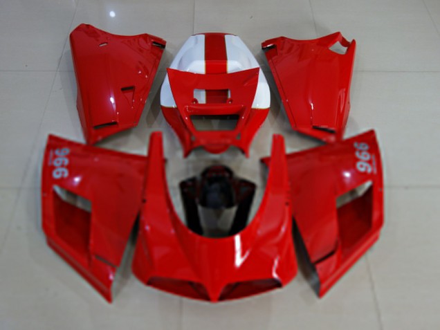 1993-2005 Ducati 996 Motorcycle Fairings - Glossy Red White Black