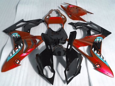 Wholesale 2017-2018 BMW S1000RR Motorcycle Fairings - Red Glossy Black Shark